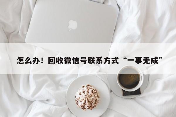  怎么办！回收微信号联系方式“一事无成”