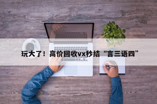  玩大了！高价回收vx秒结“言三语四”