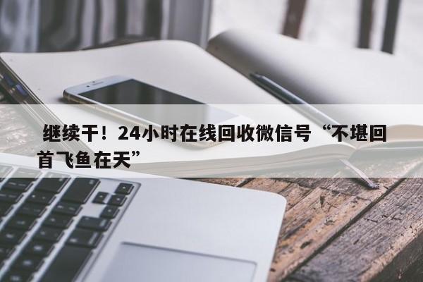  继续干！24小时在线回收微信号“不堪回首飞鱼在天”